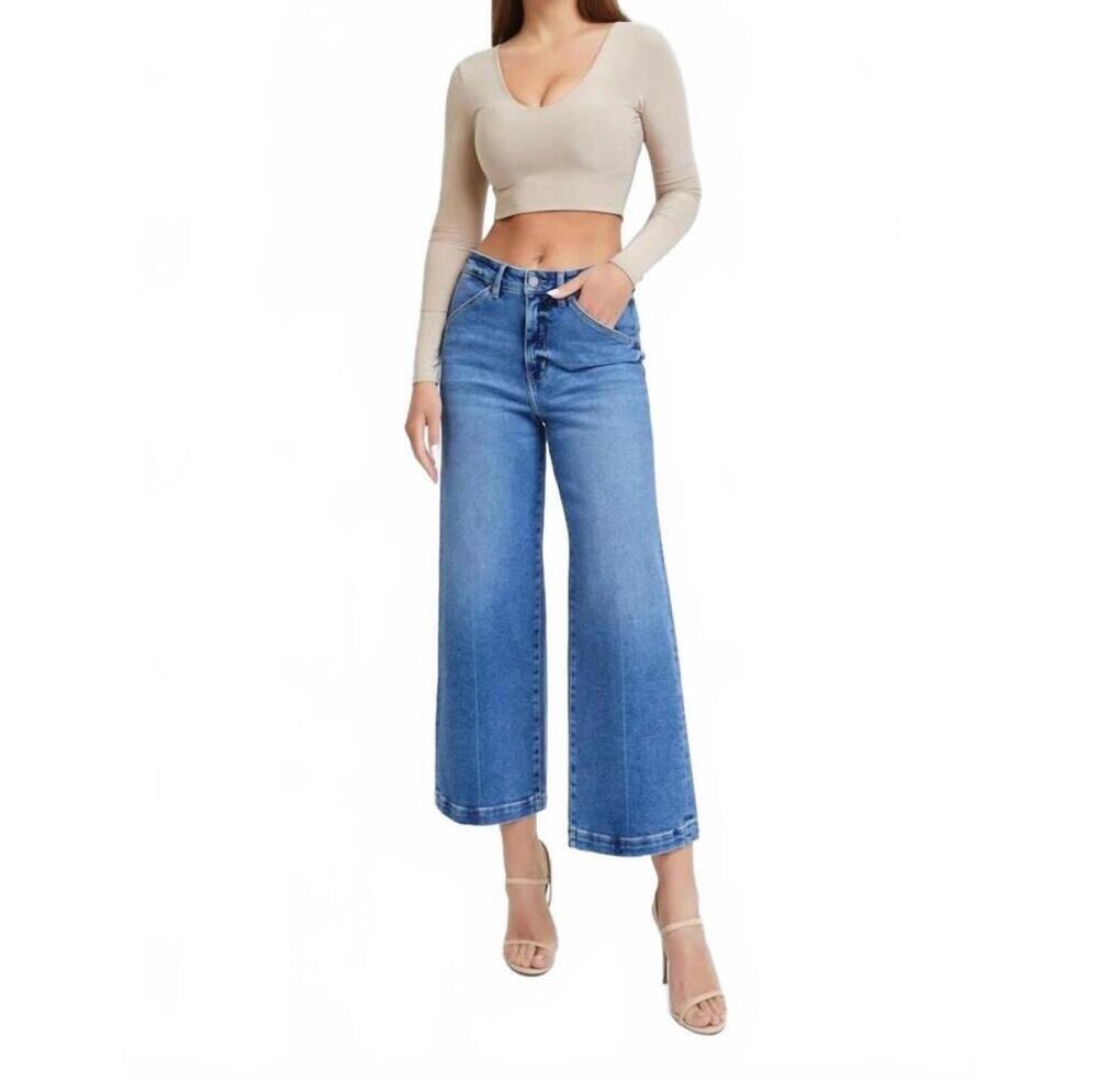 HIDDEN Nori cropped wide leg trouser jeans
